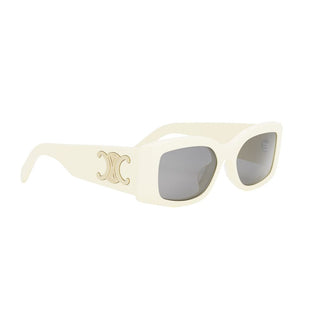 CELINE Maxi Triomphe CL40282U women White Rectangle Sunglasses