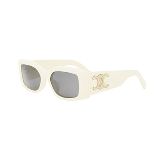 CELINE Maxi Triomphe CL40282U women White Rectangle Sunglasses