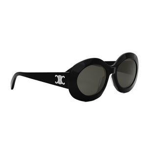 CELINE Triomphe CL40292U women Black Round Sunglasses