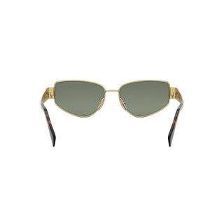 CELINE Triomphe CL40293U women Gold Visor Sunglasses