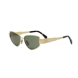 CELINE Triomphe CL40293U women Gold Visor Sunglasses