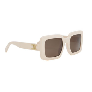 CELINE Triomphe CL40304U women White Squared Sunglasses