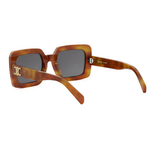 CELINE Triomphe CL40304U women Havana Squared Sunglasses