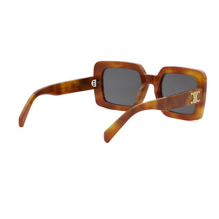 CELINE Triomphe CL40304U women Havana Squared Sunglasses