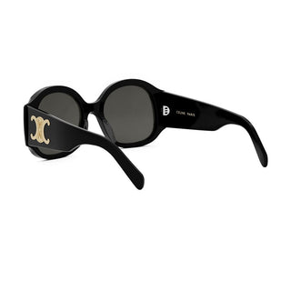 CELINE Maxi Triomphe CL40305U women Black Round Sunglasses