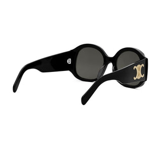 CELINE Maxi Triomphe CL40305U women Black Round Sunglasses