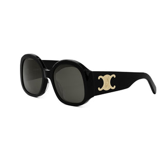 CELINE Maxi Triomphe CL40305U women Black Round Sunglasses