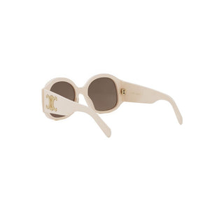 Celine Maxi Triomphe Cl40305u Women White Round Sunglasses