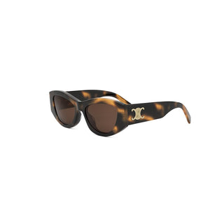 CELINE Triomphe CL40308U women Havana Geometric Sunglasses