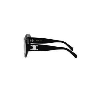 CELINE Triomphe CL40312U men Black Round Sunglasses