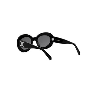 CELINE Triomphe CL40312U men Black Round Sunglasses