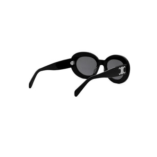 CELINE Triomphe CL40312U men Black Round Sunglasses