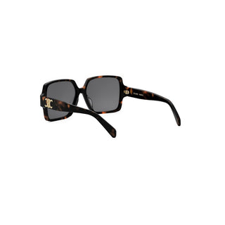 CELINE Triomphe CL40316U women Havana Squared Sunglasses