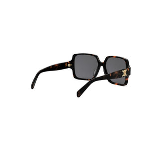 CELINE Triomphe CL40316U women Havana Squared Sunglasses