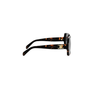 CELINE Triomphe CL40316U women Havana Squared Sunglasses