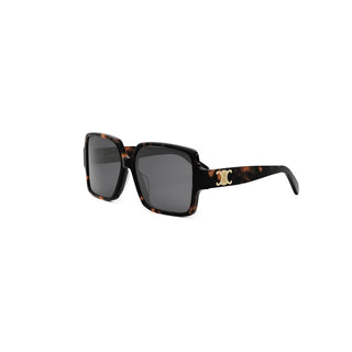 CELINE Triomphe CL40316U women Havana Squared Sunglasses