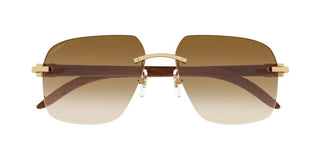 Cartier Première de Cartier CT0041RS men Gold Pilot Sunglasses