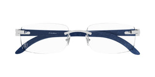 Cartier Ct0052o Unisex Blue Geometric Eyeglasses