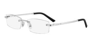 Cartier Santos De Cartier Ct0087o Unisex Silver Geometric Eyeglasses