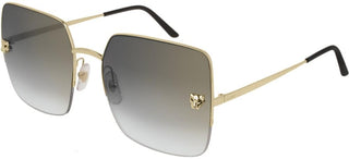 Cartier Panthère de Cartier CT0121S women Gold Geometric Sunglasses