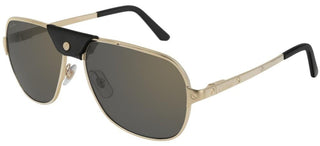 Cartier Santos de Cartier CT0165S men Gold Pilot Sunglasses