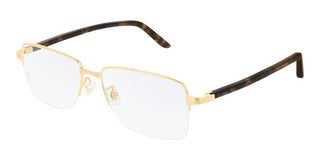 Cartier CT0217OA men Gold Geometric Eyeglasses