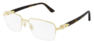 Cartier Signature C de Cartier CT0288O men Gold Geometric Eyeglasses