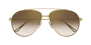 Cartier Santos de Cartier CT0298S women Gold Pilot Sunglasses