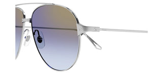 Cartier Santos de Cartier CT0298S women Silver Pilot Sunglasses