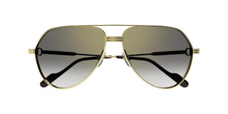 Cartier CT0303S men Gold Visor Sunglasses