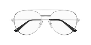 Cartier CT0307O women Silver Pilot Eyeglasses