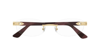 Cartier Ct0318o Women Havana Squared Eyeglasses