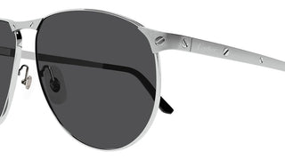 Cartier Santos de Cartier CT0323S men Silver Pilot Sunglasses