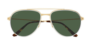 Cartier Santos de Cartier CT0325S men Gold Pilot Sunglasses