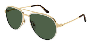 Cartier Santos de Cartier CT0325S men Gold Pilot Sunglasses