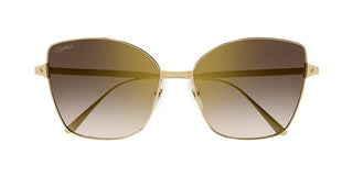 Cartier Santos de Cartier CT0328S women Gold Butterfly Sunglasses