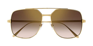 Cartier Santos de Cartier CT0329S women Gold Pilot Sunglasses