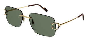 Cartier Signature C de Cartier CT0330S men Gold Geometric Sunglasses