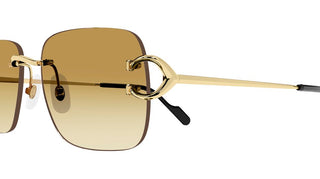 Cartier Signature C de Cartier CT0330S men Gold Geometric Sunglasses