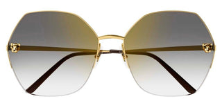 Cartier Panthère de Cartier CT0332S women Gold Geometric Sunglasses