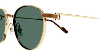 Cartier CT0335S men Gold Geometric Sunglasses