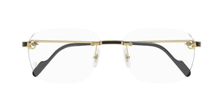 Cartier CT0343O men Gold Squared Eyeglasses