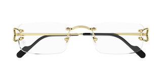 Cartier Signature C de Cartier CT0344O men Gold Geometric Eyeglasses