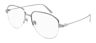 Cartier CT0352O men Silver Pilot Eyeglasses