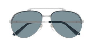 Cartier Santos de Cartier CT0354S men Silver Pilot Sunglasses