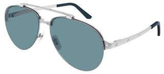 Cartier Santos de Cartier CT0354S men Silver Pilot Sunglasses