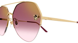 Cartier Panthère de Cartier CT0355S women Gold Visor Sunglasses