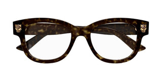 Cartier CT0373O women Havana Squared Eyeglasses