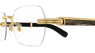 Cartier Ct0377o Men Gold Geometric Eyeglasses