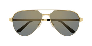 Cartier Santos de Cartier CT0386S men Gold Pilot Sunglasses